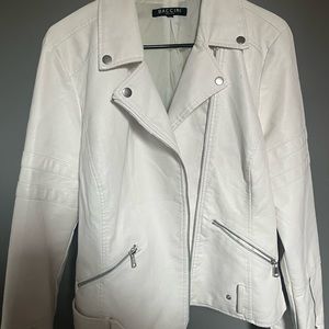 White leather jacket